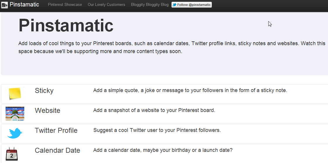 Pinstamatic-website-screenshot