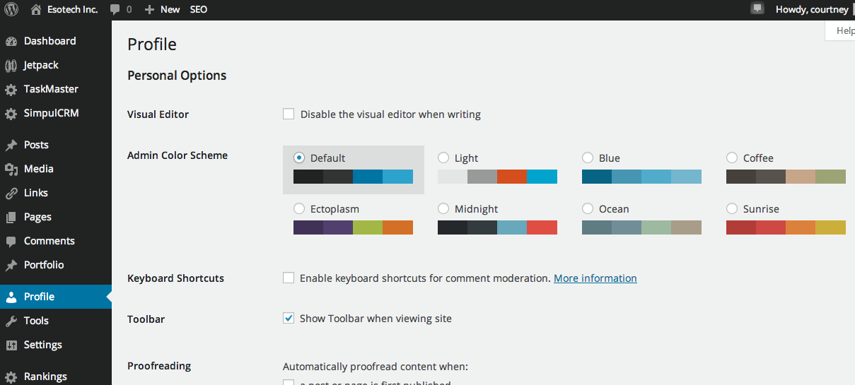 Updated WP3.8 Admin Panel